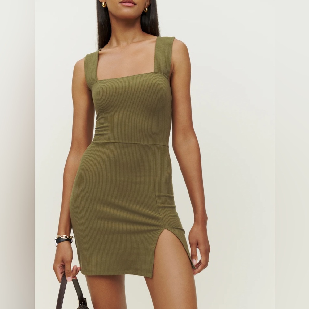 NWT Reformation Laureta Dress Olive sz Small